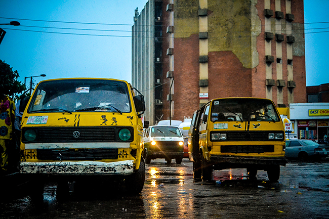 Yellow-painted buses known as Danfo are popular in Lagos. Credit: Sheyi Owolabi via Unsplash