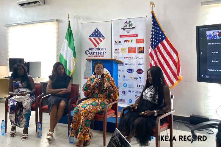 Olatokunbo Ogunlade and Dr Adaorah Enyi were panelists at an American Corner Ikeja event for International Women's Day on March 8, 2023. Omon Okhuevbie/Ikeja Record