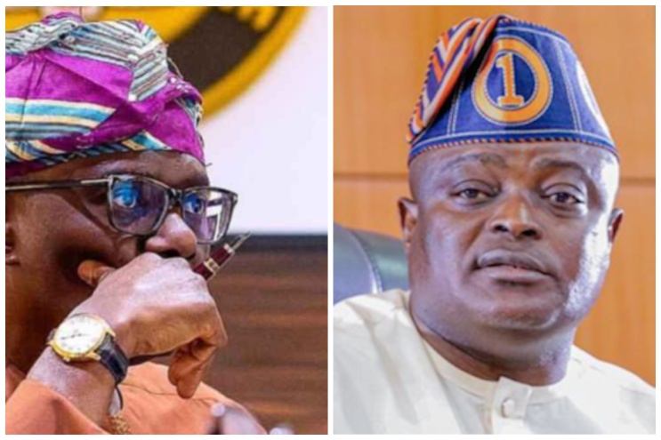 A photo combination of Lagos state governor Babajide Sanwo-Olu and Speaker of the Lagos House of Assembly, Mudashiru Obasa.