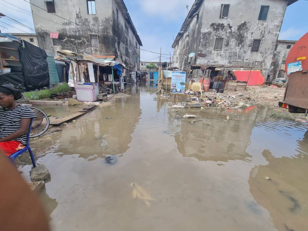 Jakande Estate in Lagos experienced massive flooding in May 2024. Credit: NEMA / X