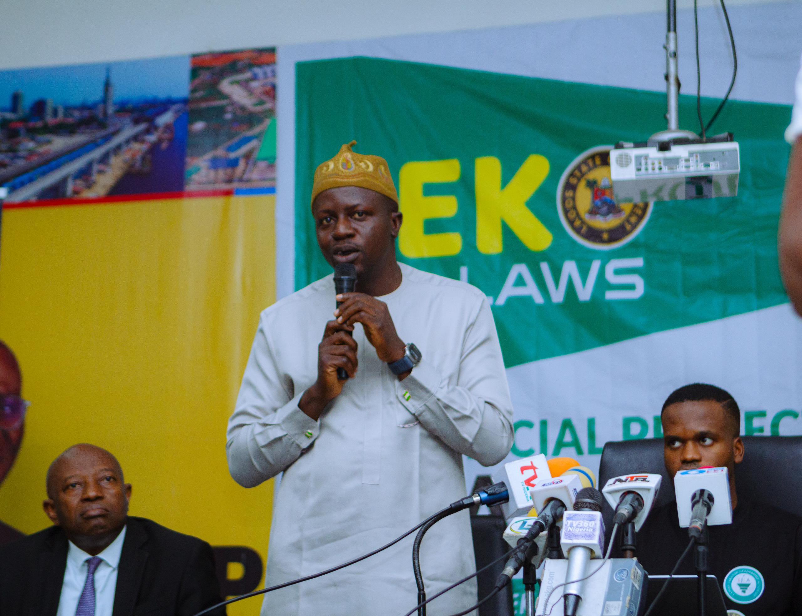 Jubril A. Gawat at the press briefing of Eko Laws Project at Ikeja. Credit: Jubril A. Gawat/X