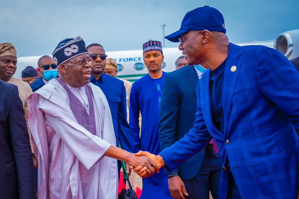 Governor Babajide Sanwo-Olu received President Bola Ahmed Tinubu at the Murtala Muhammed Airport on June 14, 2024. Credit: Babajide Sanwo-Olu / X