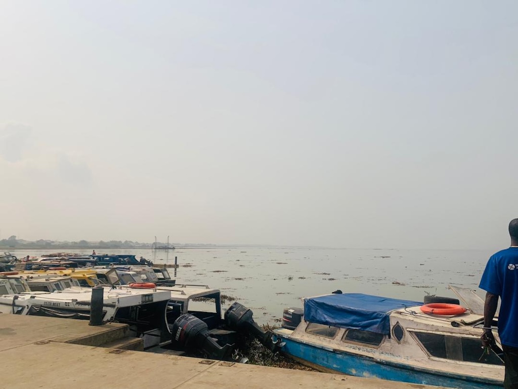 A view of boats at the Ikorodu ferry terminal.